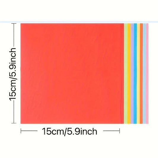 10 Color Cardstock Paper Pack | 100 Sheets for Origami, Crafts and Sewing